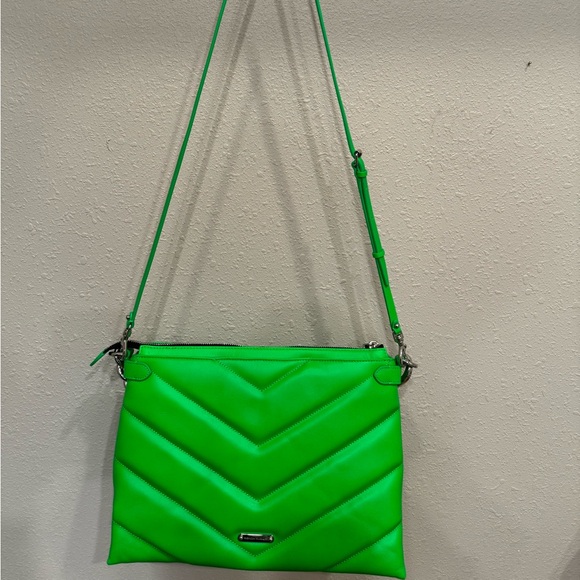 Rebecca Minkoff Edie Maxi Crossbody Neon Green Bag. - Picture 2 of 9